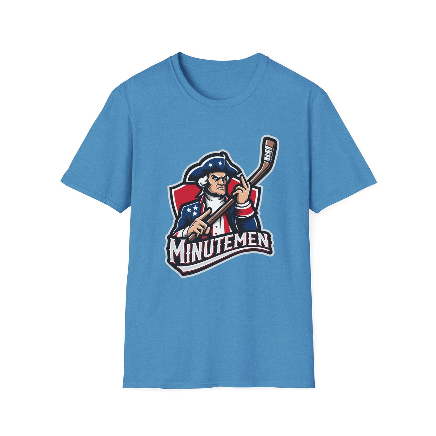 Women’s Patriotic Minutemen Hockey Player T-Shirt