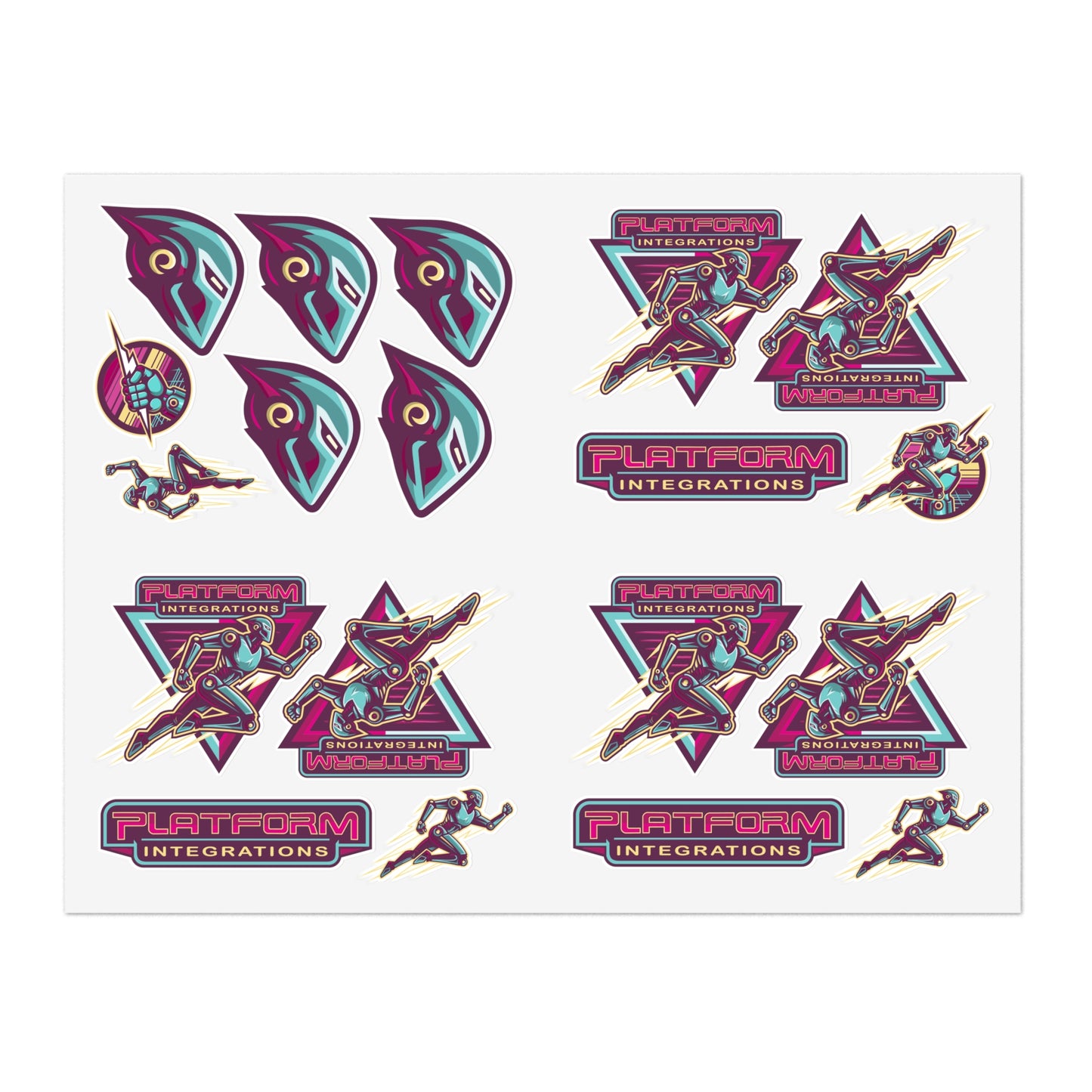 Platform Integrations Vibrant Sticker Sheets