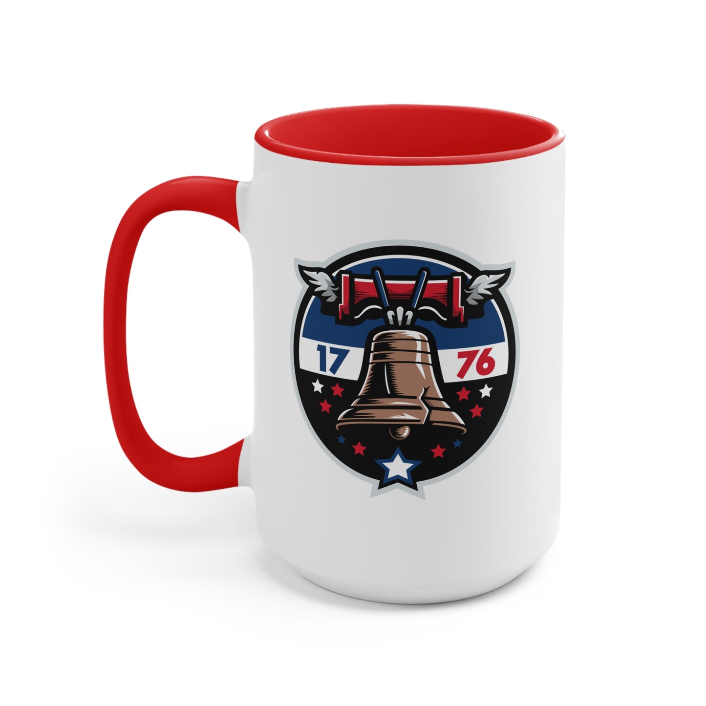 Patriotic Minutemen Hockey Player Two-Tone Mug – 11 oz & 15 oz