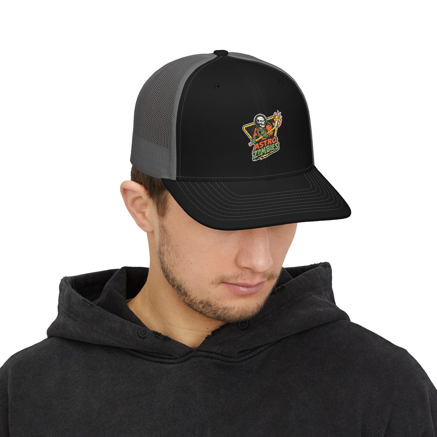 Astro Zombies Embroidered Richardson Snapback Trucker Cap | Retro Cool Style