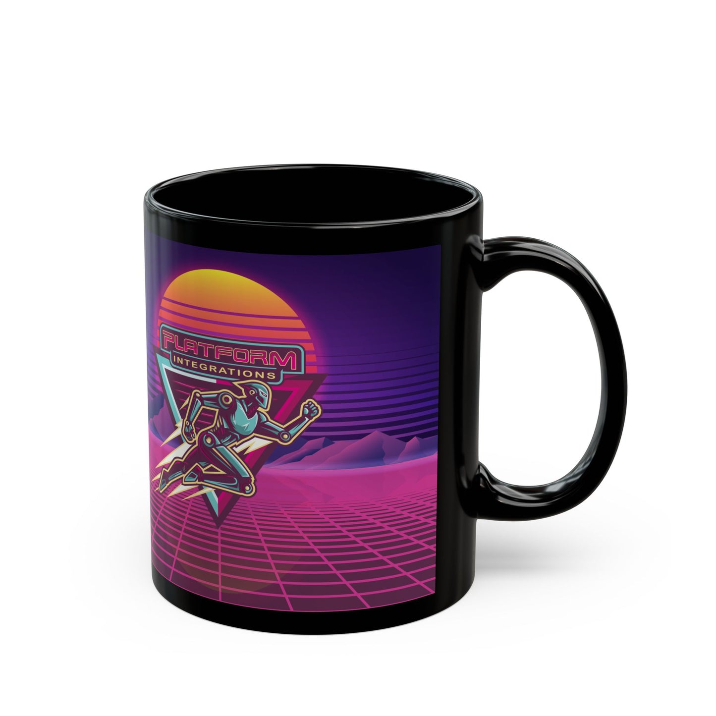 Retro Sci-Fi Black Mug - Platform Integrations Design (11oz, 15oz)