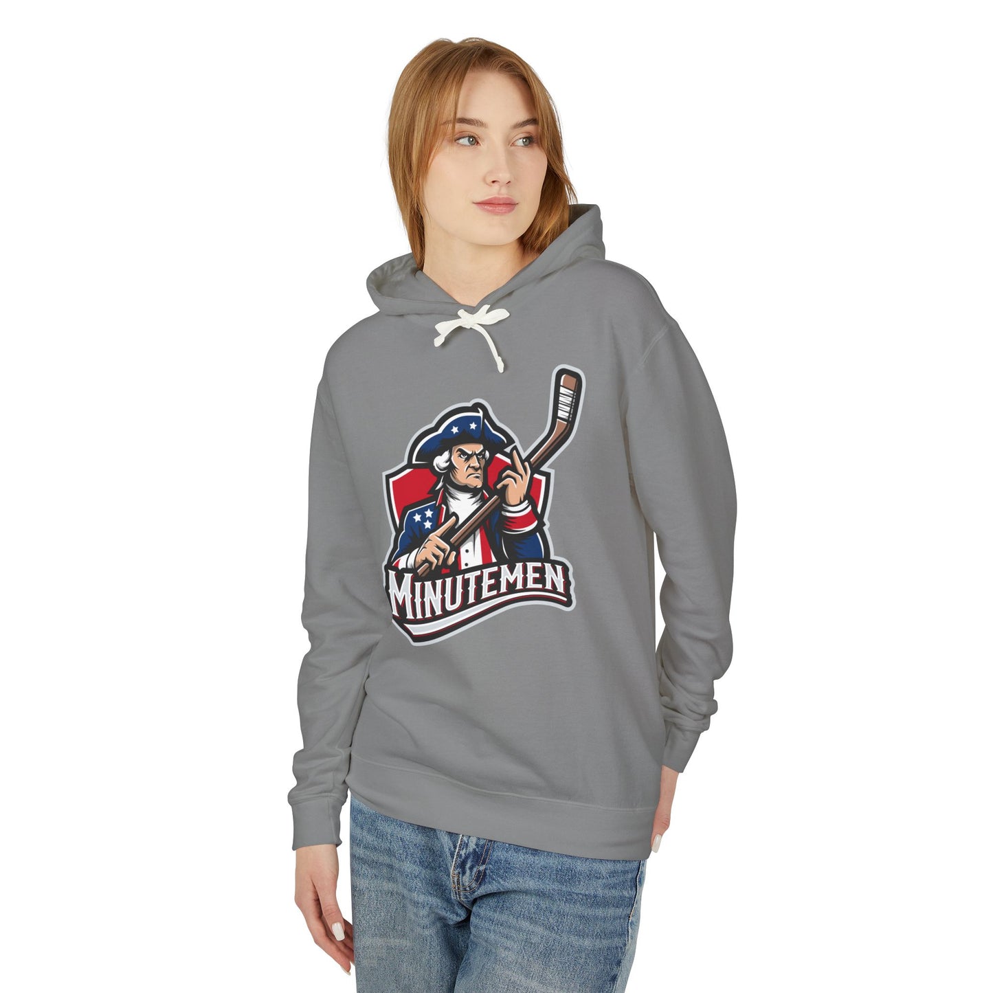 Patriotic Minutemen Hockey Player Unisex Hooded Sweatshirt