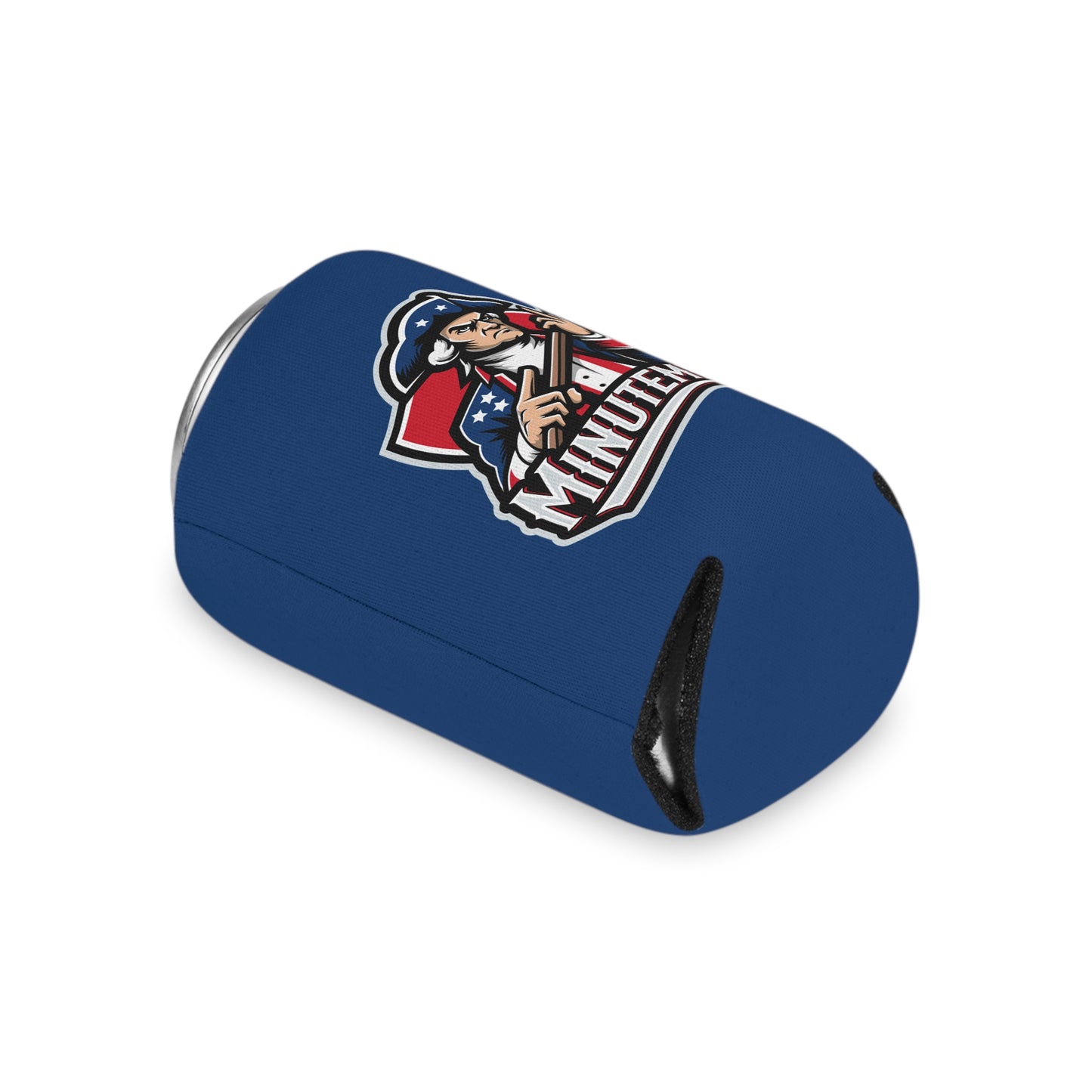 Patriotic Minutemen Hockey Player Can Cooler