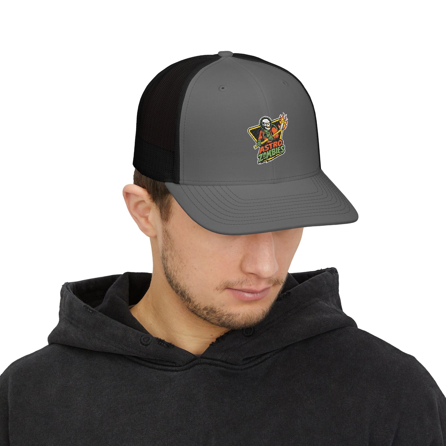Astro Zombies Embroidered Richardson Snapback Trucker Cap | Retro Cool Style