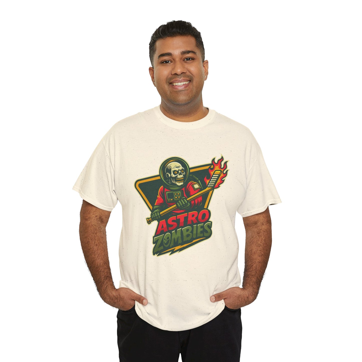 Astro Zombies Cotton Tee - Retro Sci-Fi Graphic Shirt