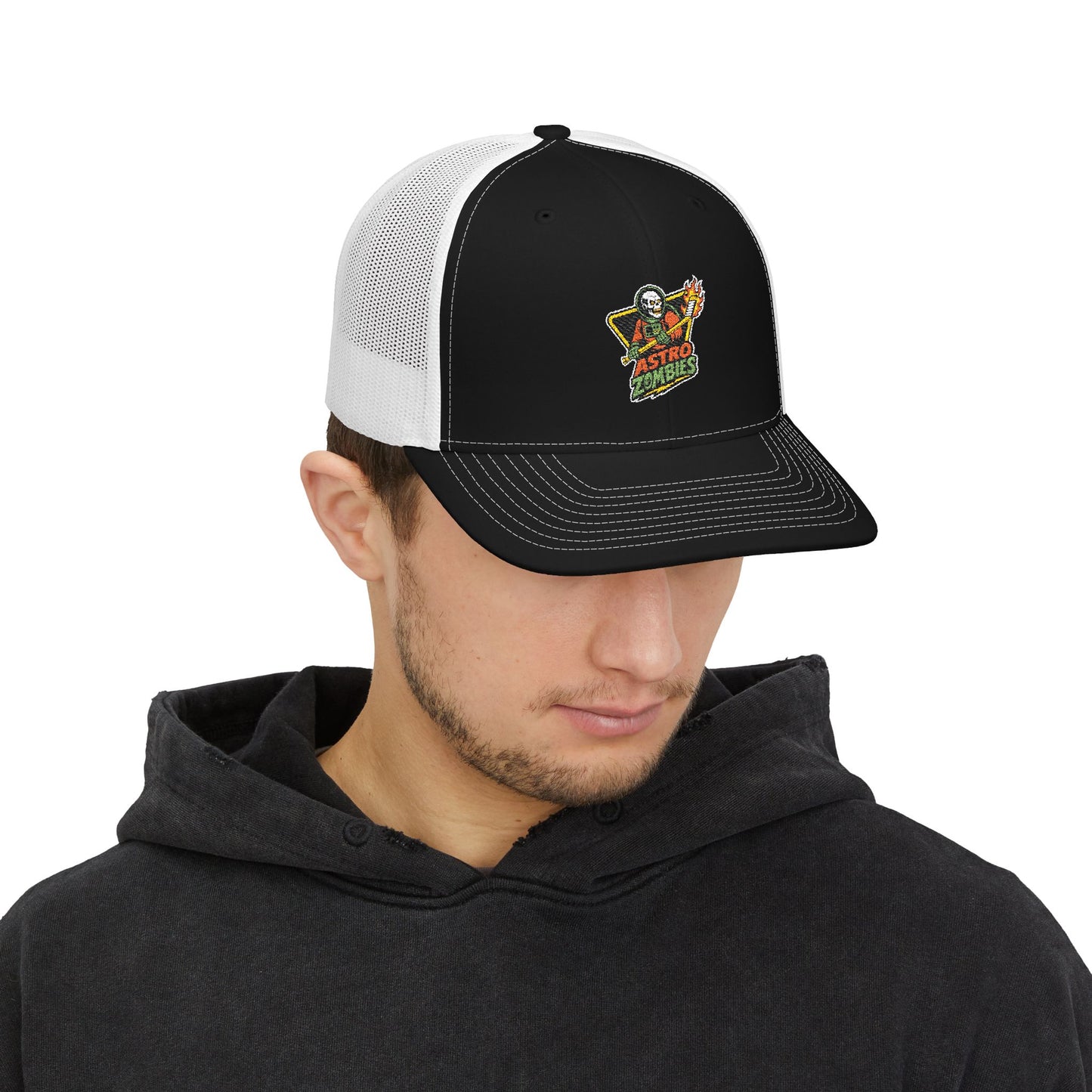 Astro Zombies Embroidered Richardson Snapback Trucker Cap | Retro Cool Style
