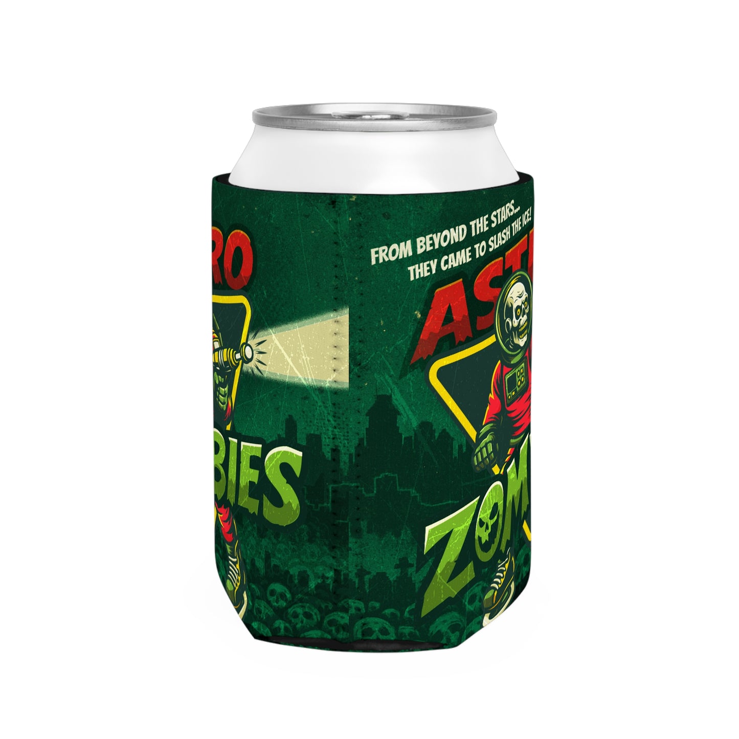 Astro Zombies Can Cooler Coozie