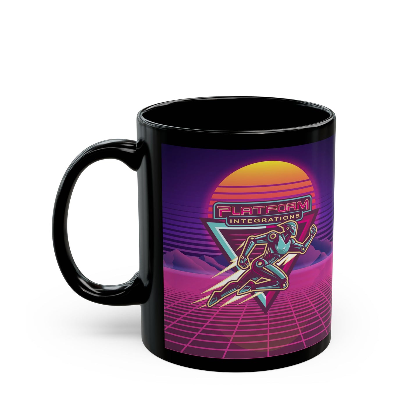 Retro Sci-Fi Black Mug - Platform Integrations Design (11oz, 15oz)