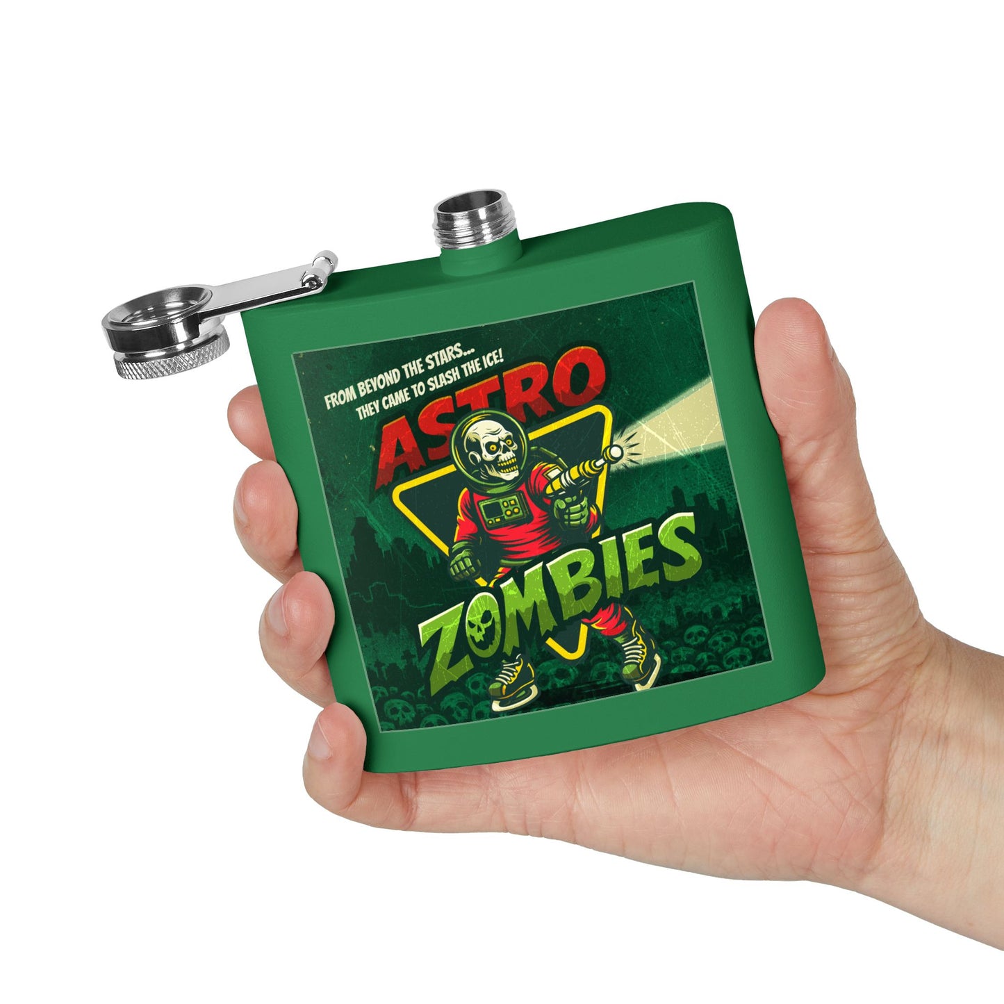 Astro Zombies Stainless Steel Flask - 6oz Hip Flask