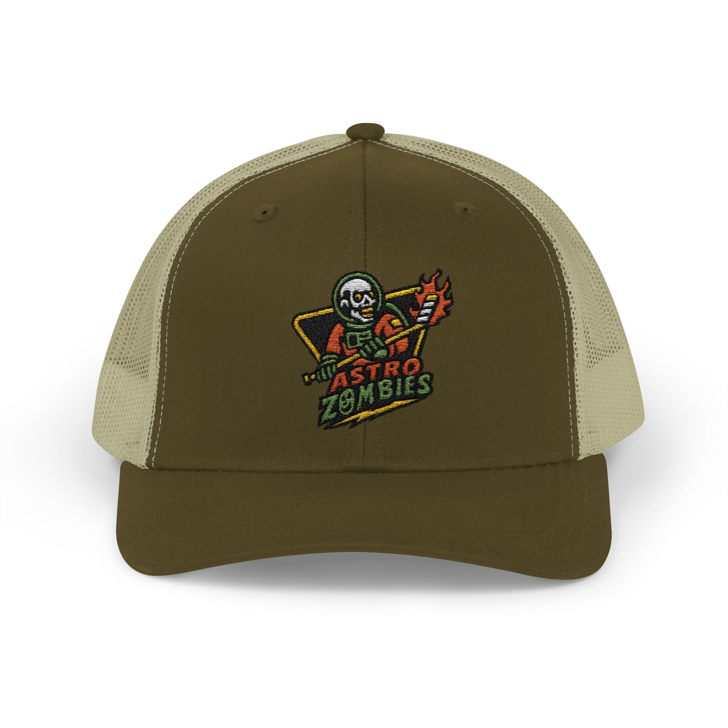 Asro Zombies Snapback Embroiled Trucker Cap | Vintage Style