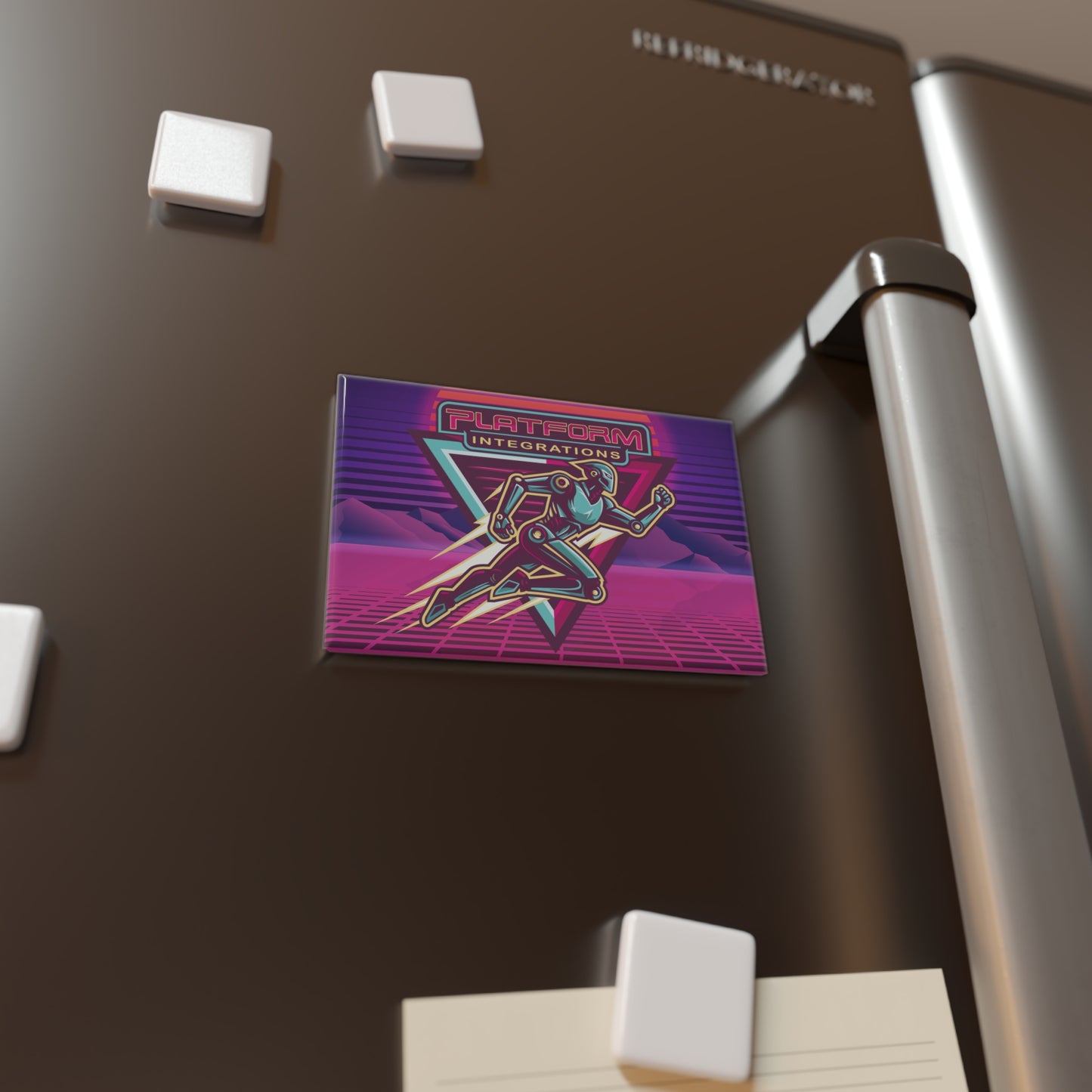 Retro Futuristic Button Magnet - Platform Integrations Design (1 & 10 pcs)