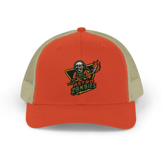 Asro Zombies Snapback Embroiled Trucker Cap | Vintage Style