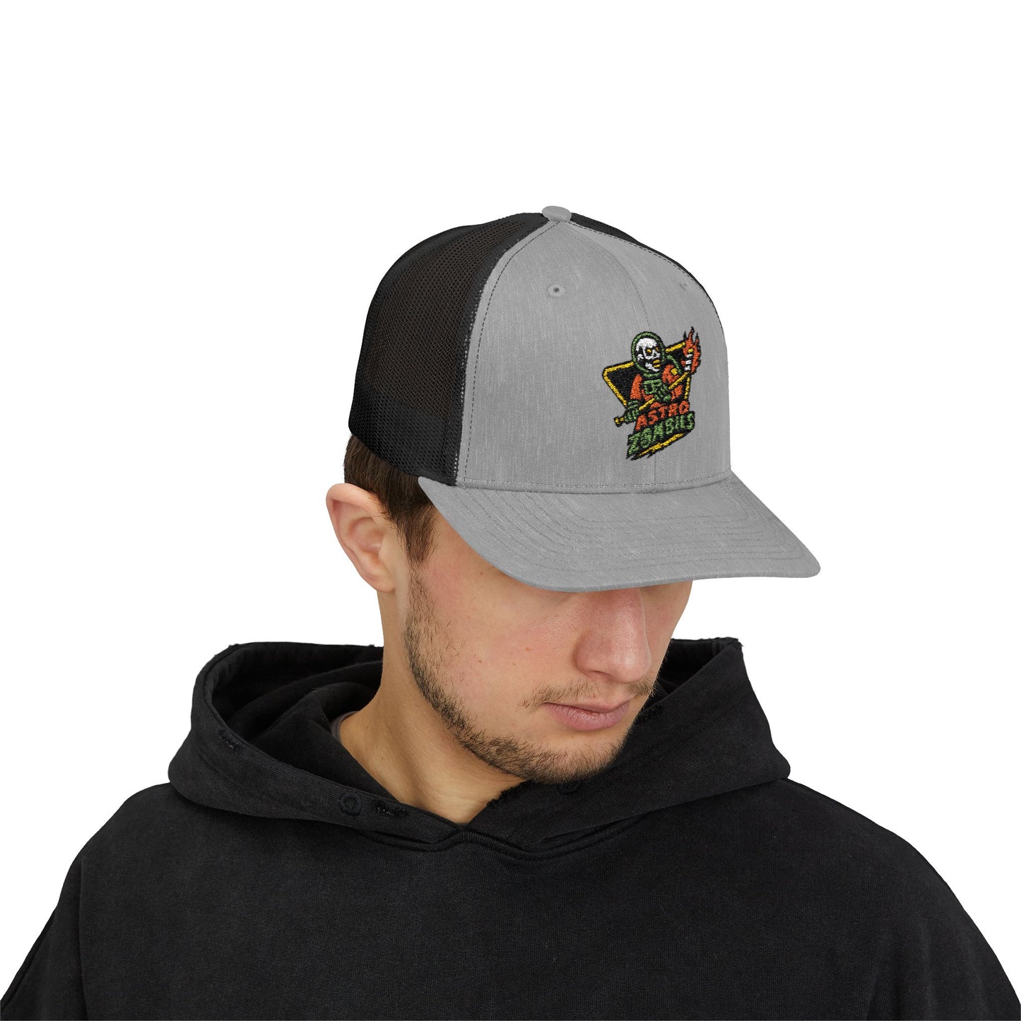 Asro Zombies Snapback Embroiled Trucker Cap | Vintage Style
