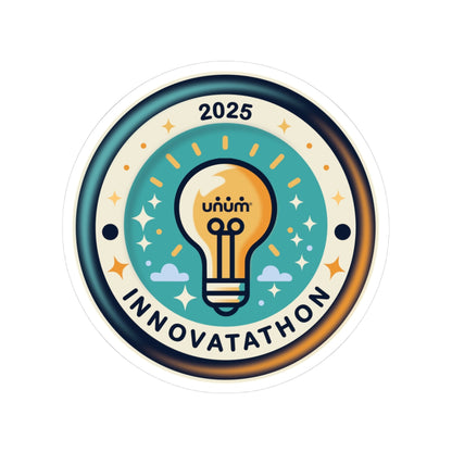 Innovative Lightbulb Kiss-Cut Stickers | Unum Innovatathon 2025 | Perfect for Laptop, Notebooks & More