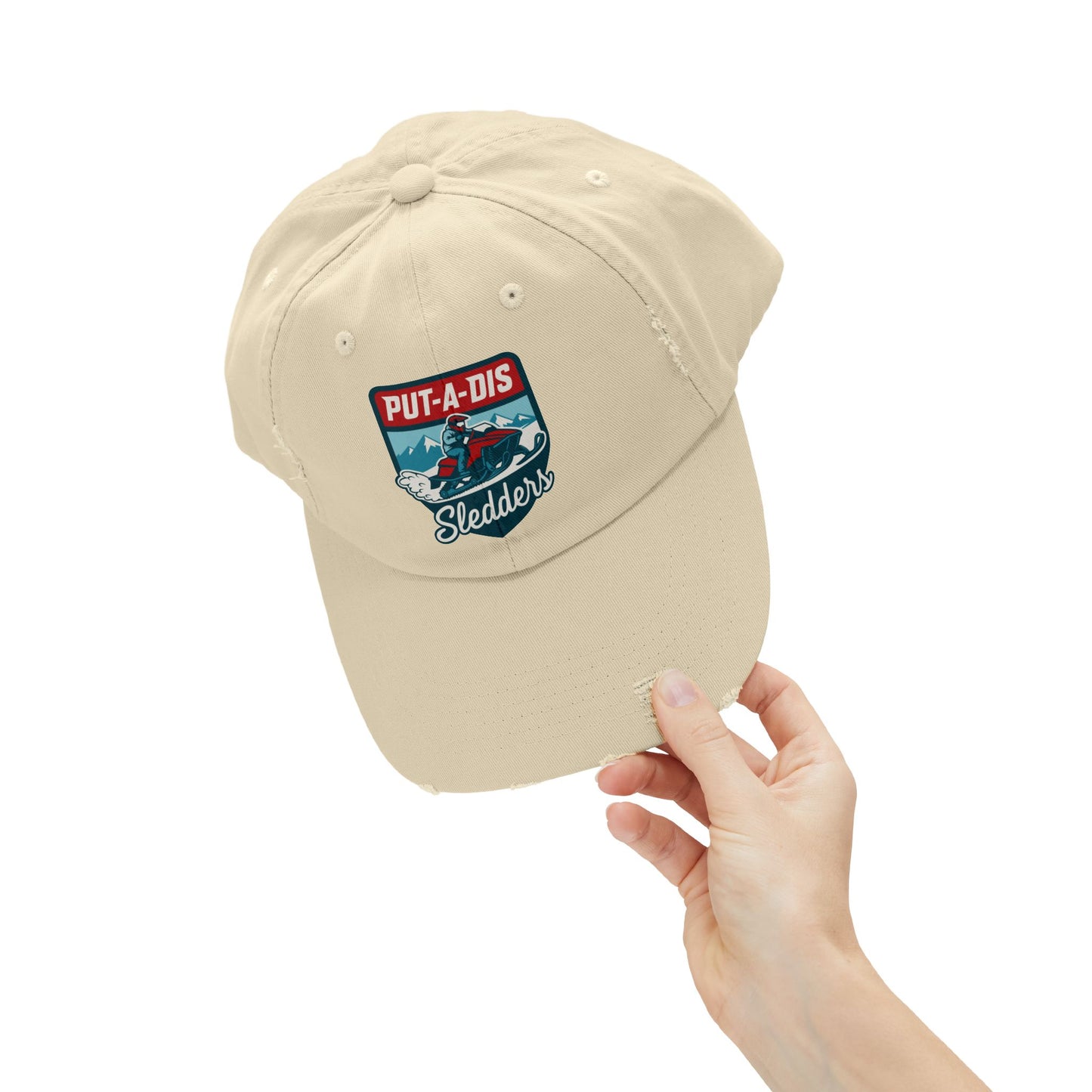 Put-A-Dis Sledders Distressed Cap — Vintage Snowmobile Dad Hat
