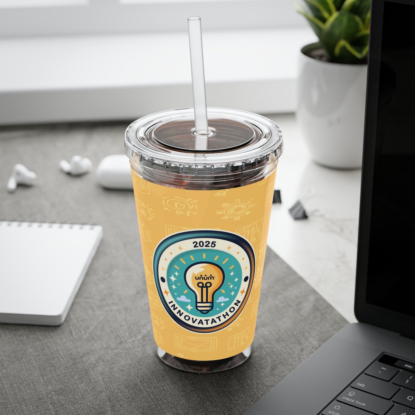 Sunsplash Tumbler with Straw - 16oz Innovathon 2025 Party Cup