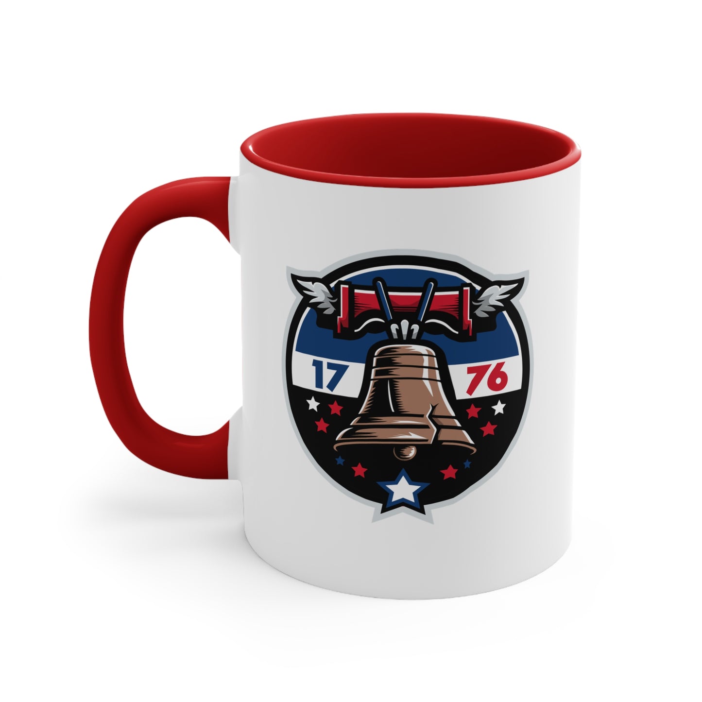 Patriotic Minutemen Hockey Player Two-Tone Mug – 11 oz & 15 oz