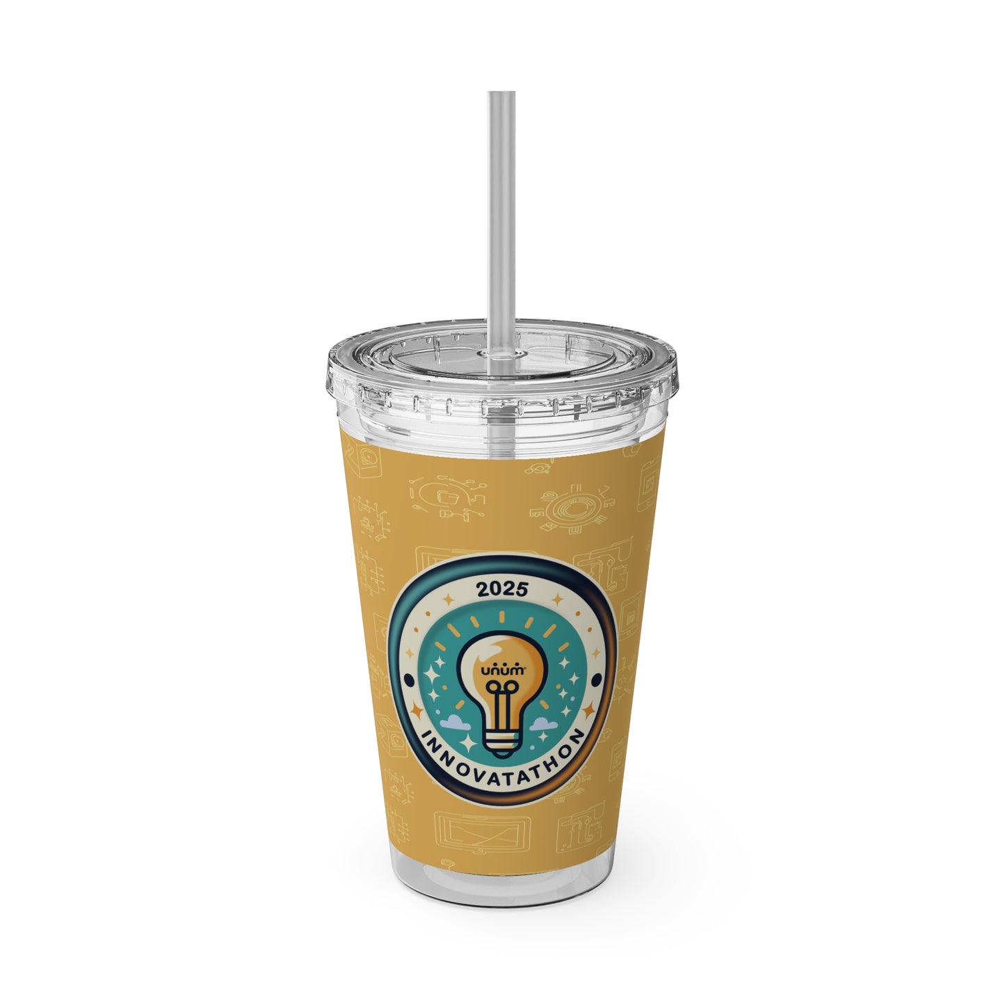 Sunsplash Tumbler with Straw - 16oz Innovathon 2025 Party Cup