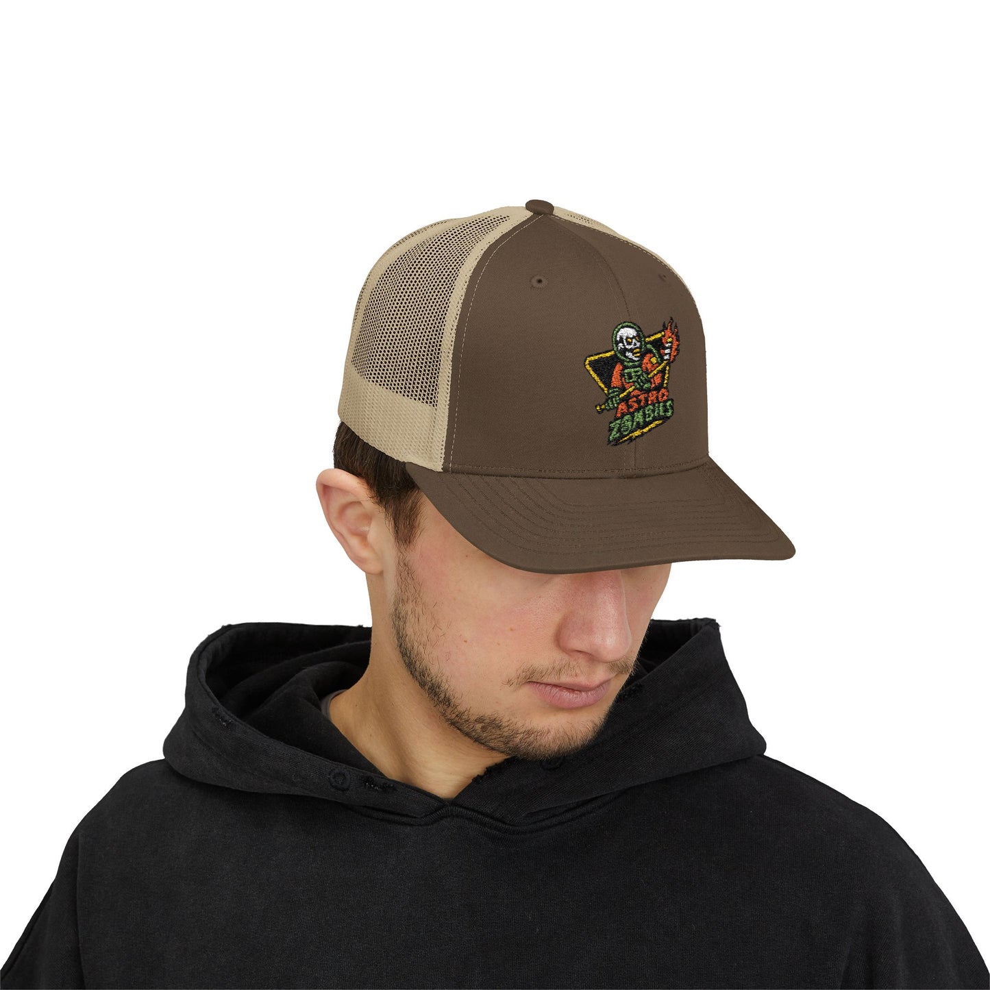 Asro Zombies Snapback Embroiled Trucker Cap | Vintage Style