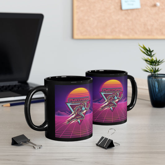 Retro Sci-Fi Black Mug - Platform Integrations Design (11oz, 15oz)