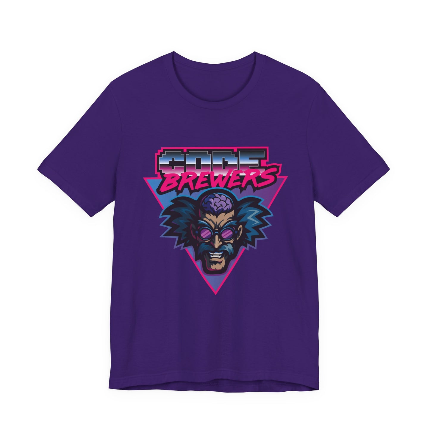 Retro Graphic Tee: 'Code Brewers' Unisex Jersey Short Sleeve T-Shirt, Vintage Style,