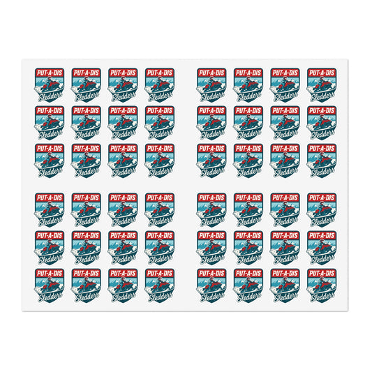 Put-A-Dis Sledders Sticker Sheet — 40x  1.2in Stickers