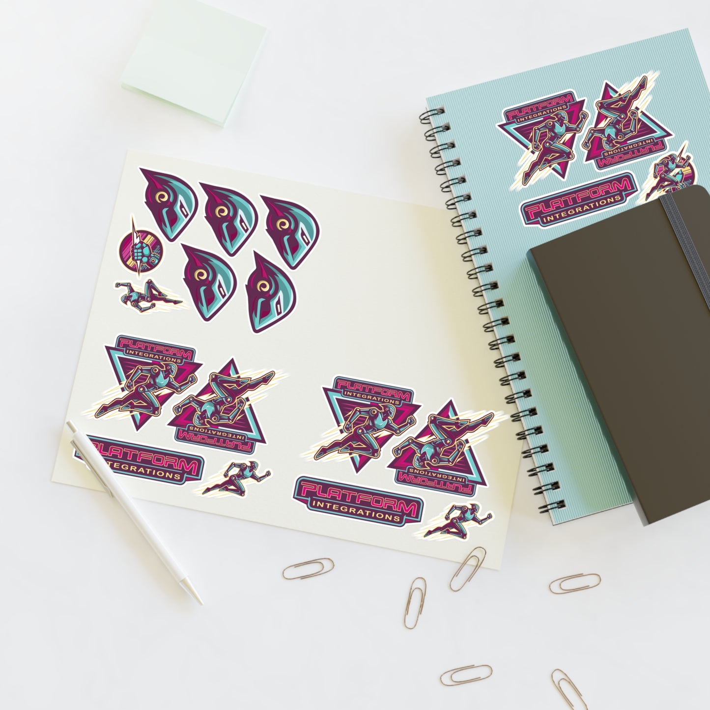 Platform Integrations Vibrant Sticker Sheets