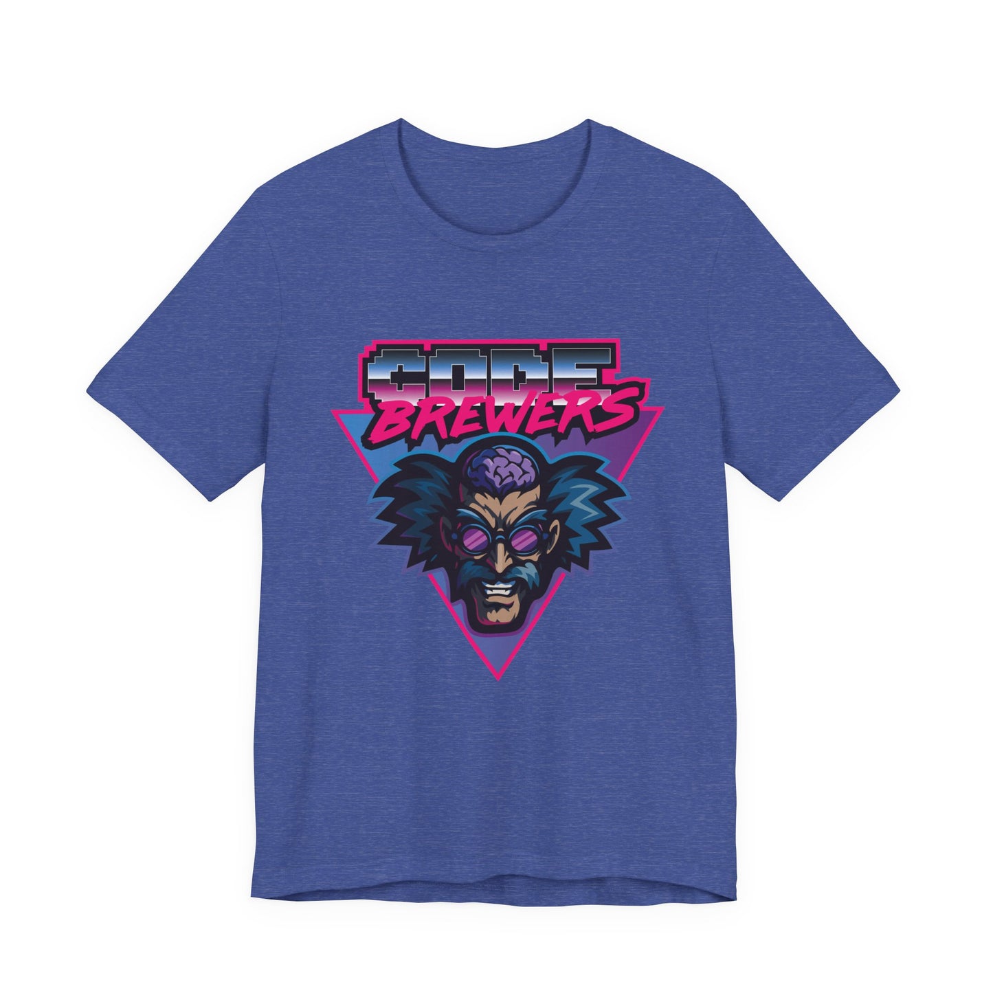 Retro Graphic Tee: 'Code Brewers' Unisex Jersey Short Sleeve T-Shirt, Vintage Style,