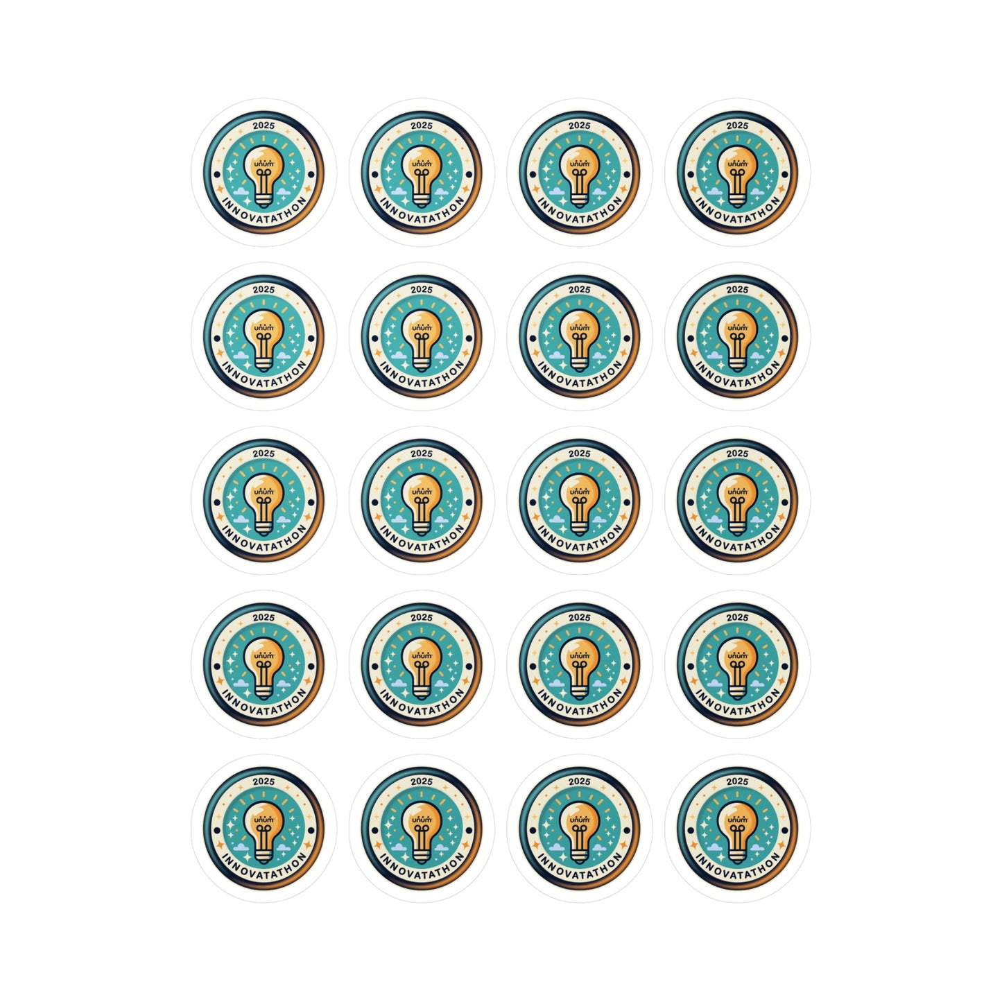 20 Stickers Per Sheet Innovatathon 2025 Vinyl Decals