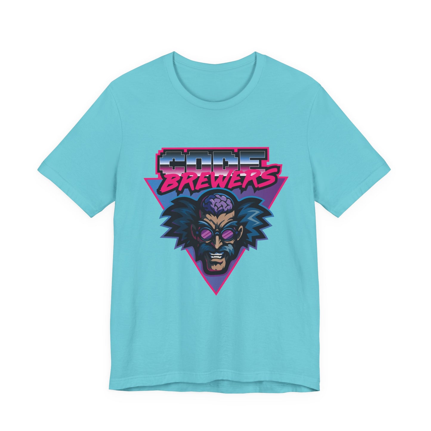 Retro Graphic Tee: 'Code Brewers' Unisex Jersey Short Sleeve T-Shirt, Vintage Style,