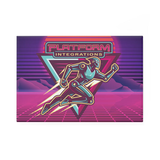 Retro Futuristic Button Magnet - Platform Integrations Design (1 & 10 pcs)