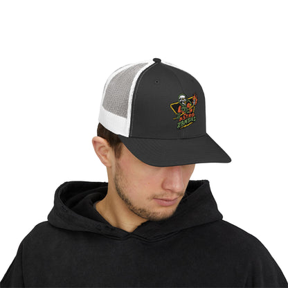 Asro Zombies Snapback Embroiled Trucker Cap | Vintage Style