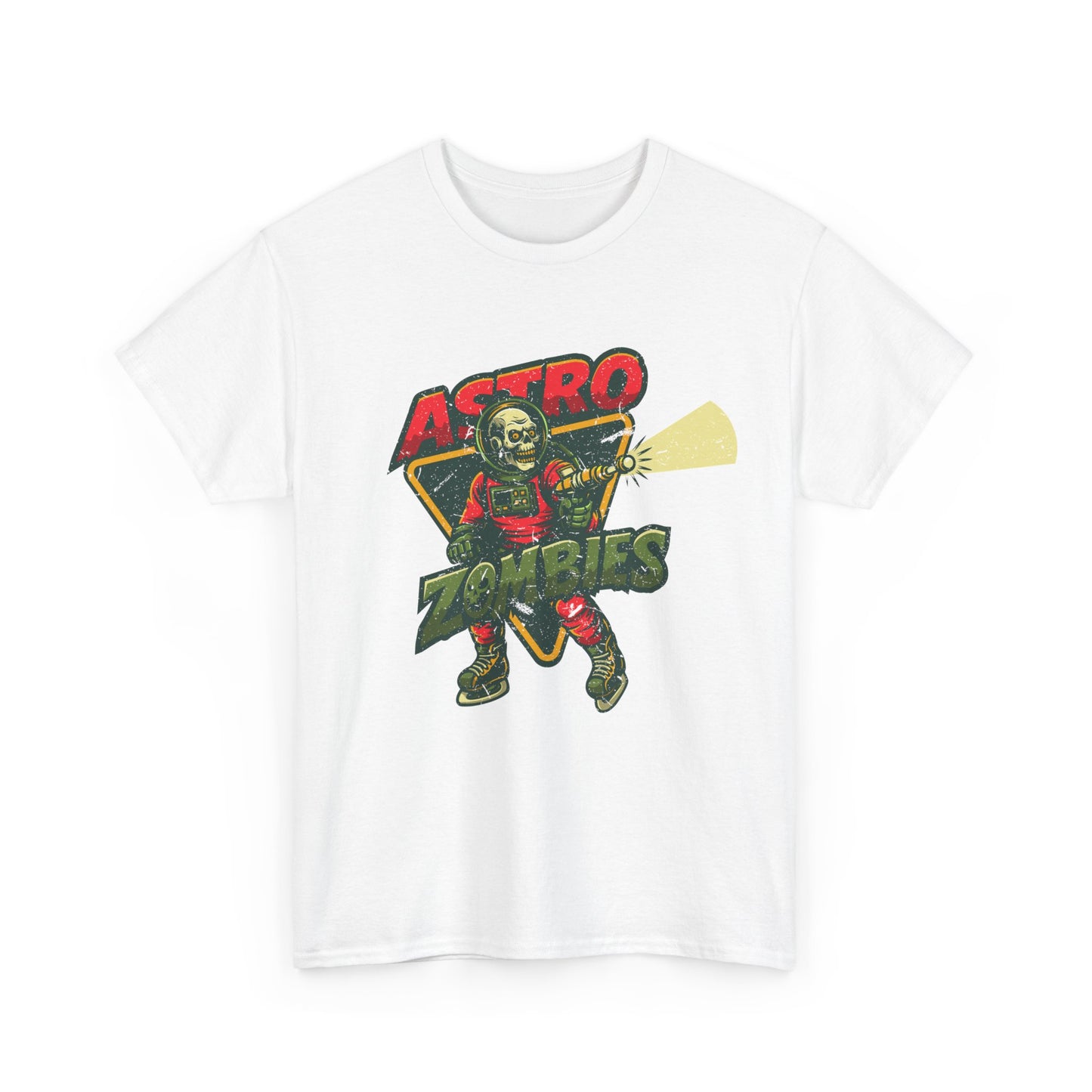 Astro Zombies Distressed Graphic Tee - Heavy Cotton T-Shirt