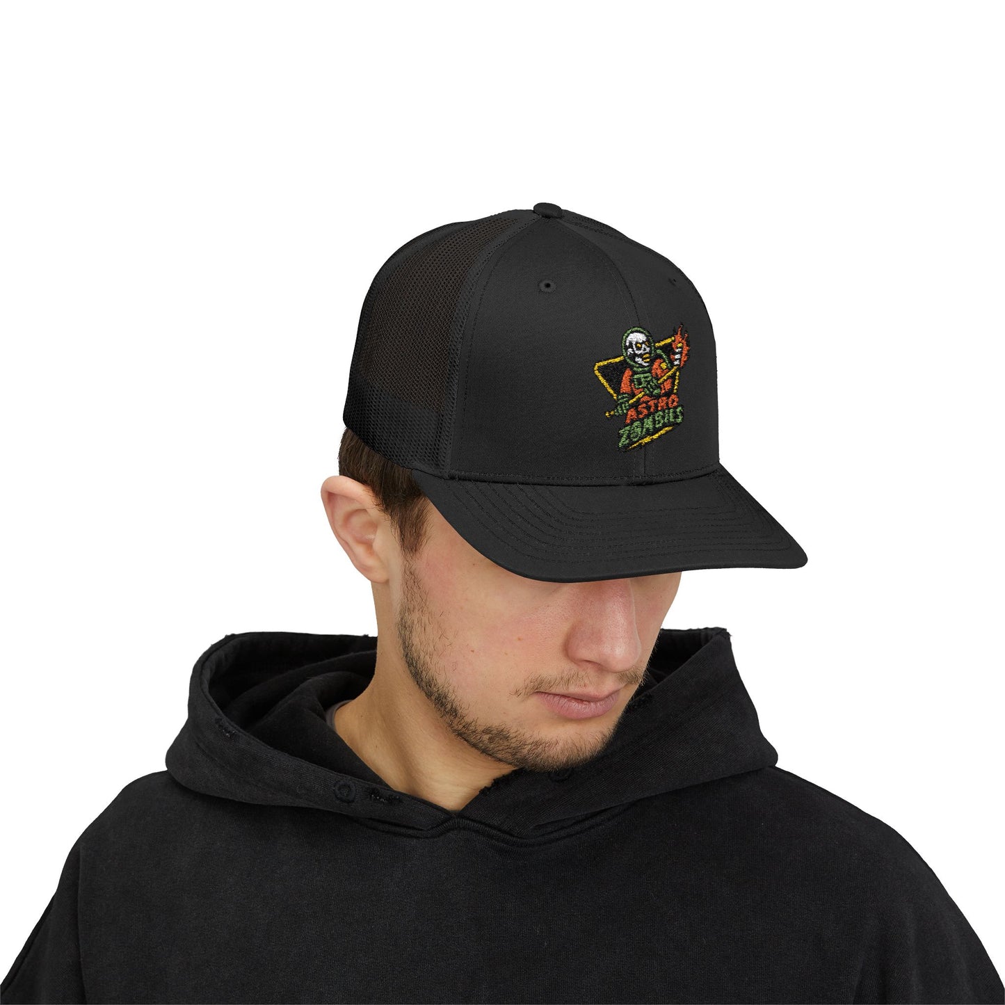 Asro Zombies Snapback Embroiled Trucker Cap | Vintage Style