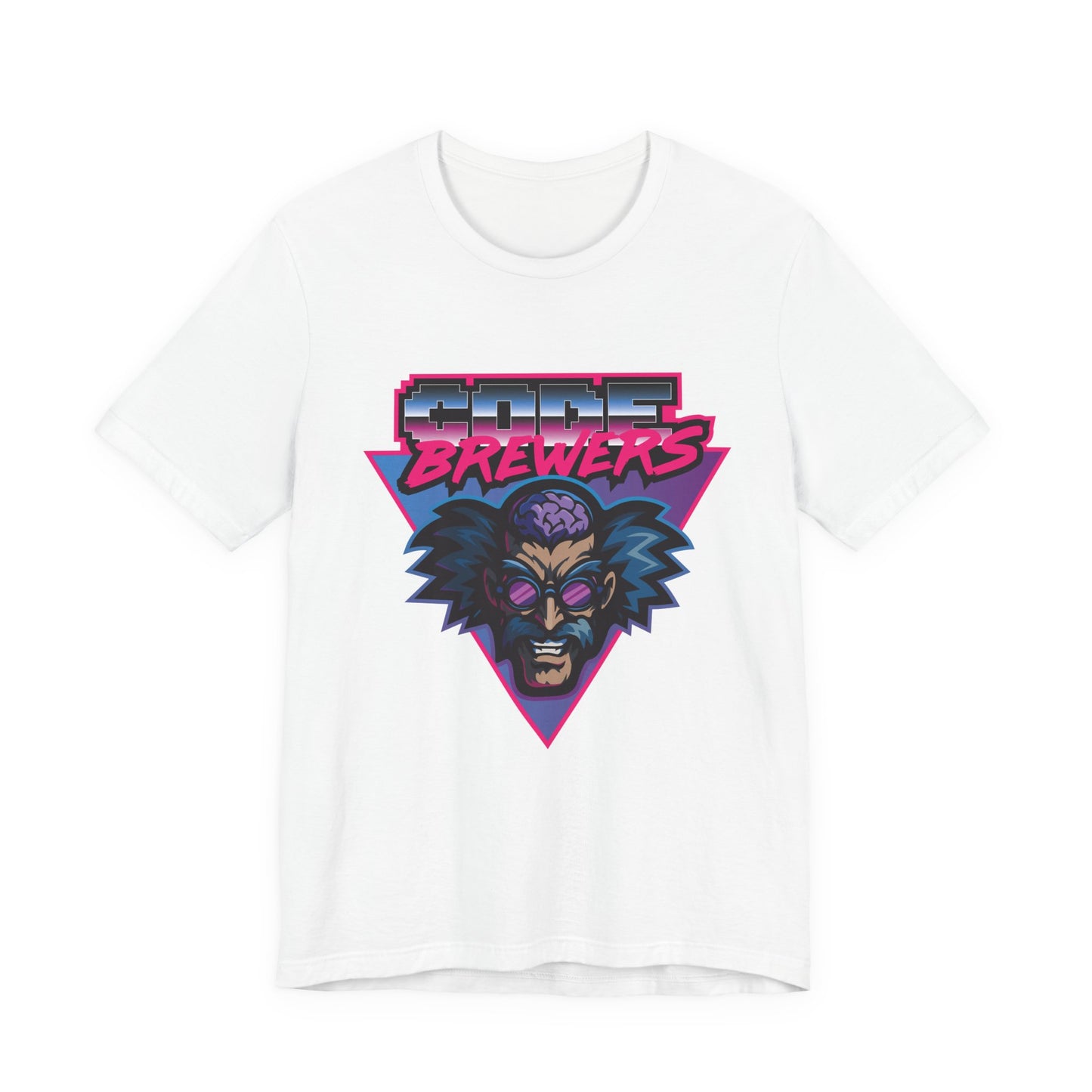 Retro Graphic Tee: 'Code Brewers' Unisex Jersey Short Sleeve T-Shirt, Vintage Style,