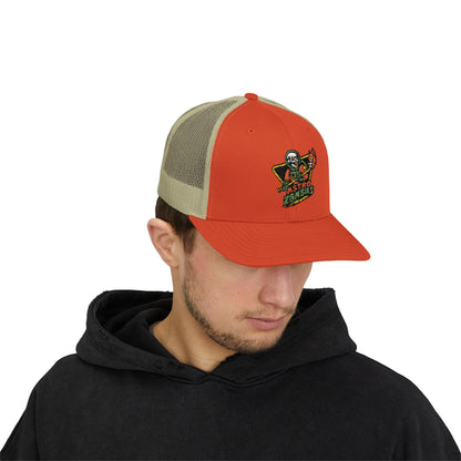 Asro Zombies Snapback Embroiled Trucker Cap | Vintage Style