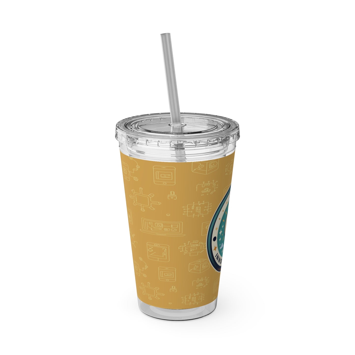 Sunsplash Tumbler with Straw - 16oz Innovathon 2025 Party Cup
