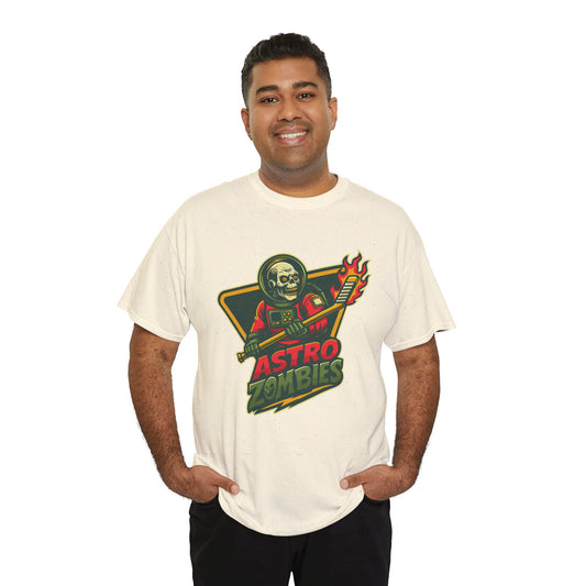 Astro Zombies Cotton Tee - Retro Sci-Fi Graphic Shirt
