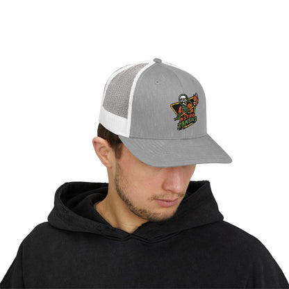 Asro Zombies Snapback Embroiled Trucker Cap | Vintage Style