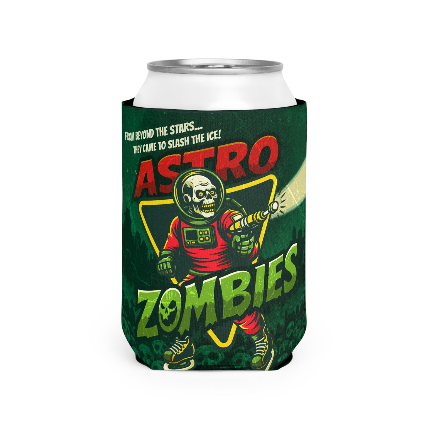 Astro Zombies Can Cooler Coozie