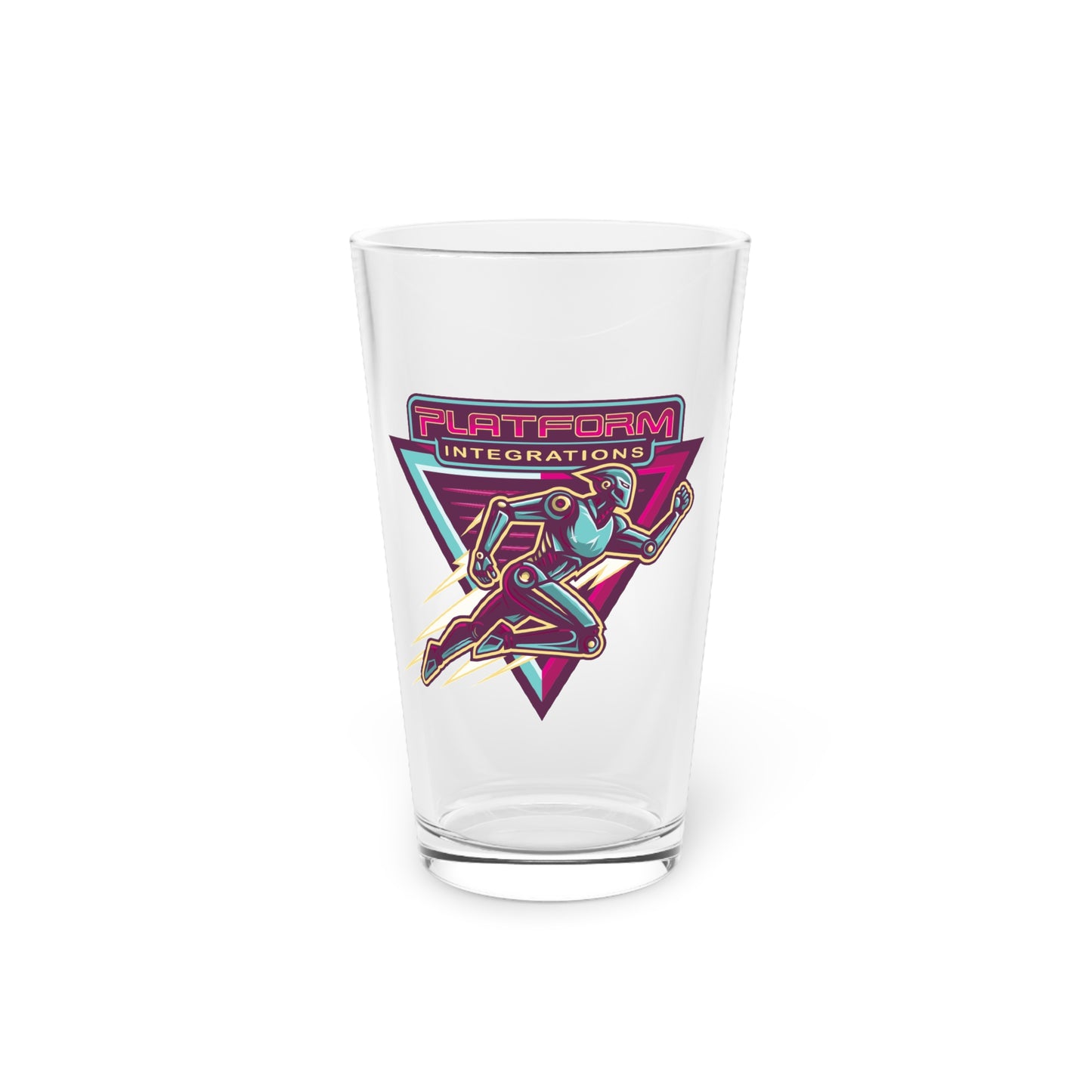 Retro Platform Integrations Pint Glass - 16oz Sports-Themed Drinkware