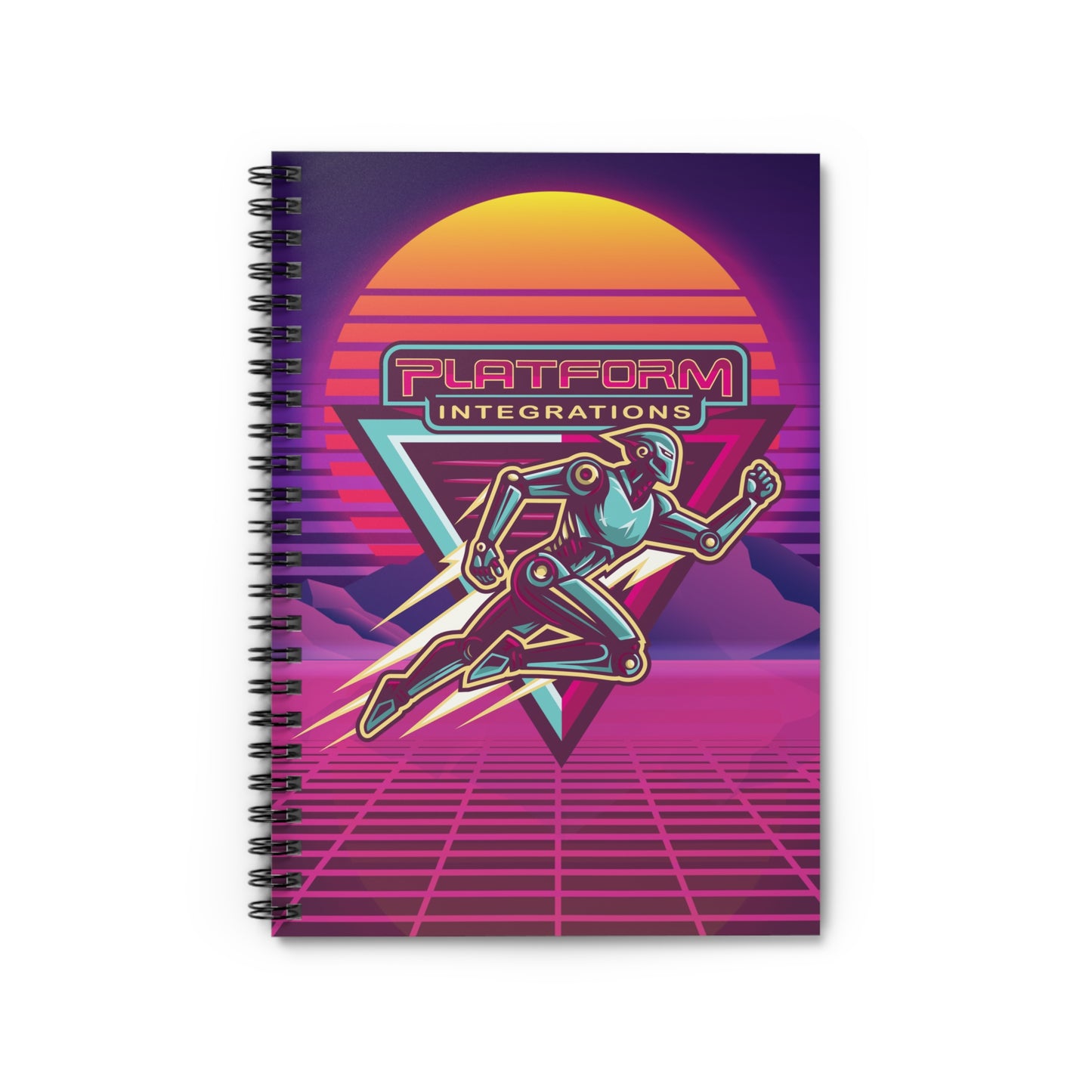 Retro Sci-Fi Spiral Notebook - 'Platform Integrations' Design