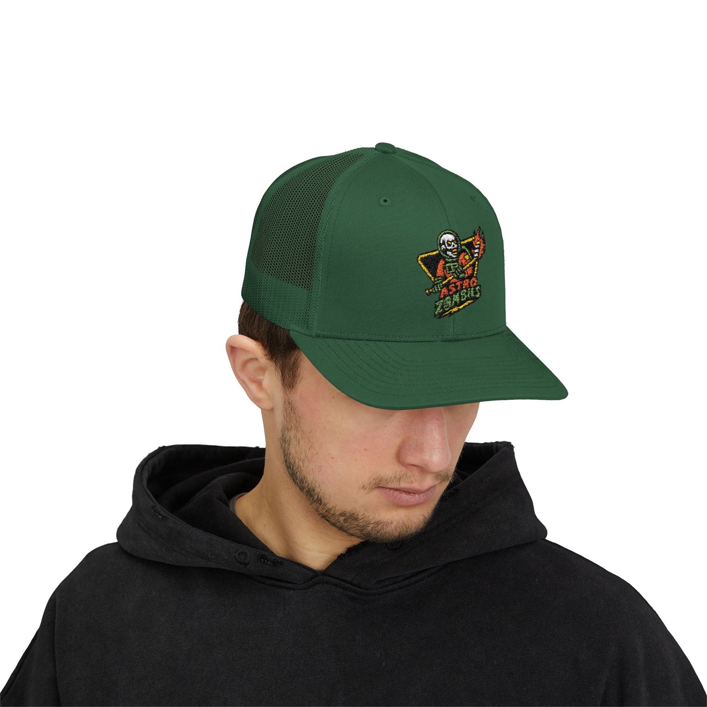 Asro Zombies Snapback Embroiled Trucker Cap | Vintage Style