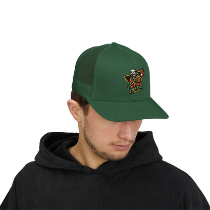 Asro Zombies Snapback Embroiled Trucker Cap | Vintage Style