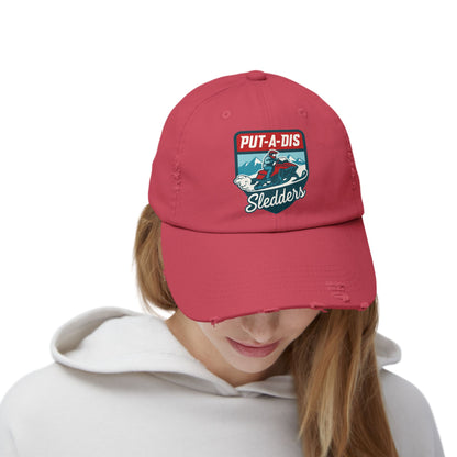 Put-A-Dis Sledders Distressed Cap — Vintage Snowmobile Dad Hat