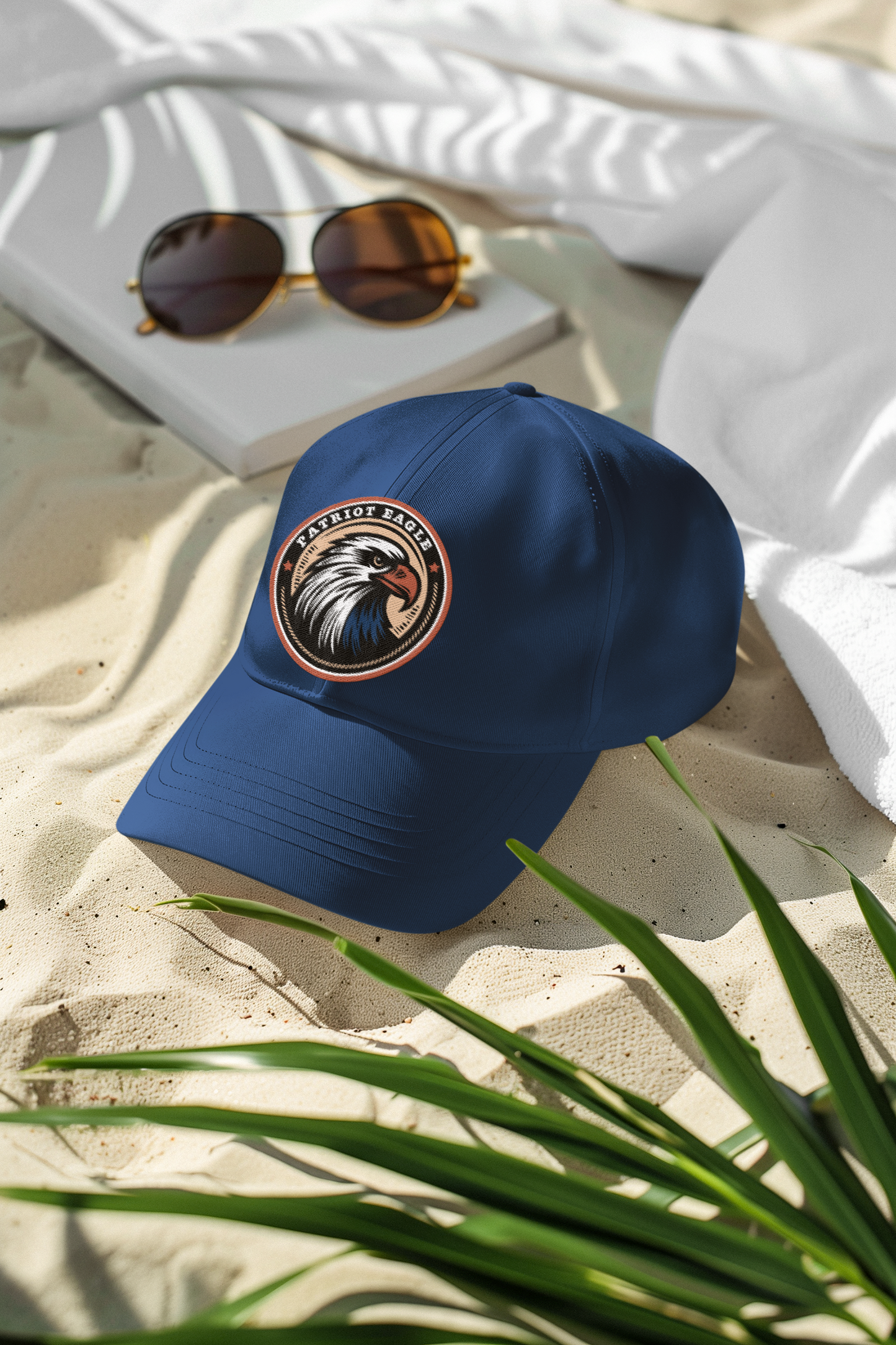 Patriot Eagle Hat on Leather Patch